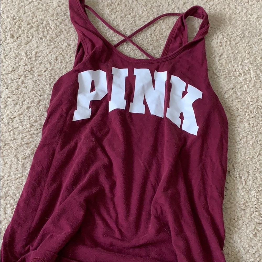 pink tank top